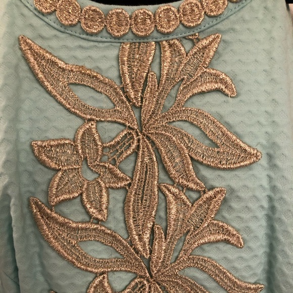 Lilly pulitzer light blue and gold dress - Picture 6 of 7